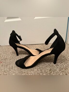 Classic Black Ankle-Strap Heels